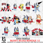 UNLV Rebels Bluey NCAA Bundle 12 Svg Eps Dxf Png File, Digital Download, Instant Download