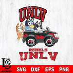 UNLV Rebels Bluey friends car Svg Eps Dxf Png File, NCAA svg, Digital Download, Instant Download