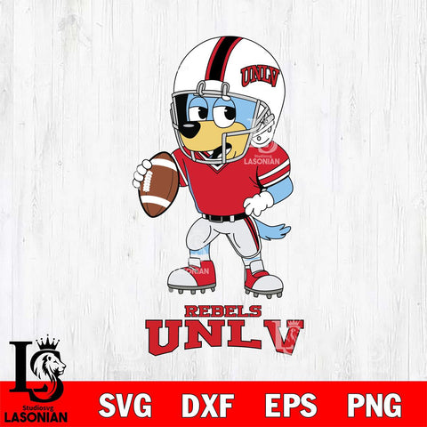 UNLV Rebels Bluey rugby Svg Eps Dxf Png File, Digital Download ,Instant Download, Cricut File