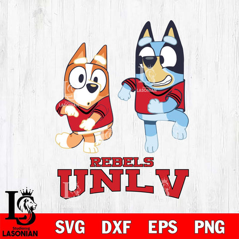 UNLV Rebels Bluey with Chilli Dance Svg Eps Dxf Png File, Digital Download, Instant Download