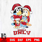 UNLV Rebels Christmas Bluey Family Sport Cut Files,Bluey Cricut,Christmas Svg , Bluey svg , Digital Download, dxf eps png pdf file