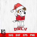 UNLV Rebels Christmas Bluey Jack Sport Cut Files,Bluey Cricut,Christmas Svg , Bluey svg , Digital Download, dxf eps png pdf file