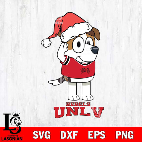 UNLV Rebels Christmas Bluey Jack Sport Cut Files,Bluey Cricut,Christmas Svg , Bluey svg , Digital Download, dxf eps png pdf file