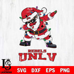 UNLV Rebels Dabbing Santa Claus Ugly Christmas Svg dxf eps png pdf file,NCAA svg,Digital Download,Cricut file