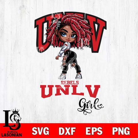 UNLV Rebels Fan Girl Svg Eps Dxf Png File, Digital Download, Instant Download