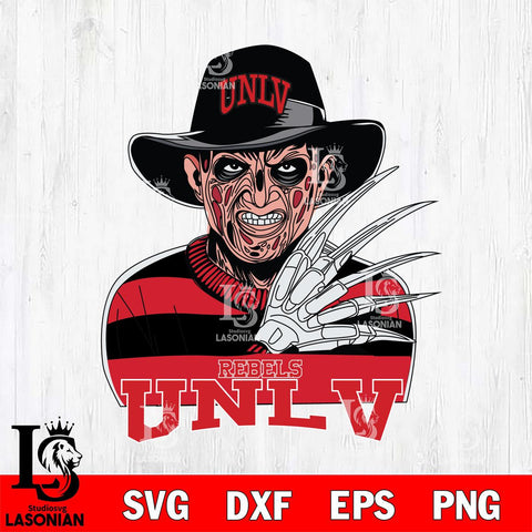 UNLV Rebels Freddy Krueger Horror Halloween Svg Eps Dxf Png File, NCAA svg, Digital Download, Instant Download