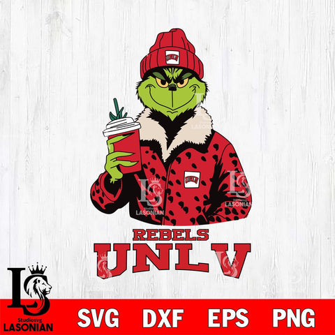 UNLV Rebels Grinch Leopard Svg Eps Dxf Png File, Digital Download, Instant Download