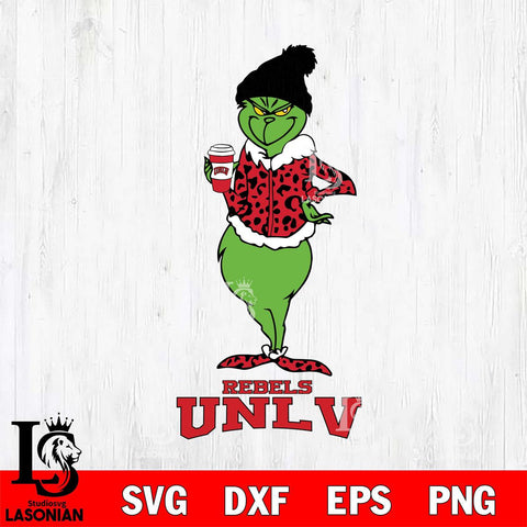 UNLV Rebels Grinch Leopard Coffee Svg Eps Dxf Png File, Digital Download, Instant Download