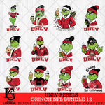 UNLV Rebels Grinch NFL Bundle 12 SVG Eps Dxf Png File, Digital Download, Instant Download