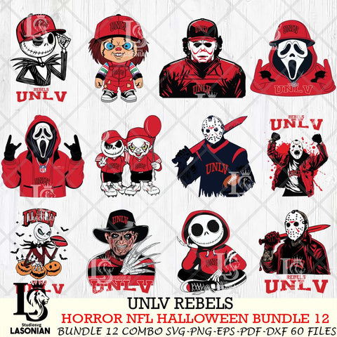 UNLV Rebels Halloween Bundle 12 SVG Svg Eps Dxf Png File, NCAA bundle svg, Digital Download, Instant Download