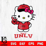 UNLV Rebels Hello Kitty Best Fan Svg Eps Dxf Png File, Digital Download, Instant Download