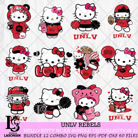 UNLV Rebels Hello Kitty Bundle 12 SVG Svg Eps Dxf Png File, Digital Download, Instant Download