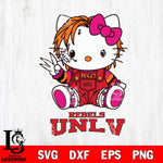 UNLV Rebels Hello Kitty Horror Svg Eps Dxf Png File, Digital Download