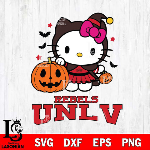 UNLV Rebels Hello Kitty Horror 1 Svg Eps Dxf Png File, Digital Download