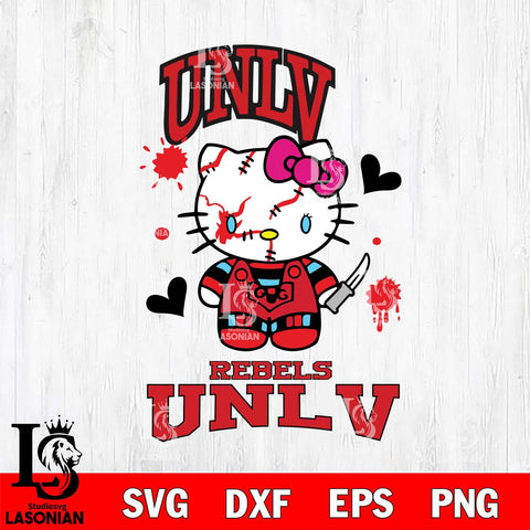 UNLV Rebels Hello Kitty Horror 2 Svg Eps Dxf Png File, Digital Download