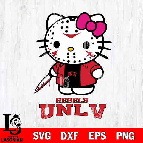 UNLV Rebels Hello Kitty Horror 3 Svg Eps Dxf Png File, Digital Download