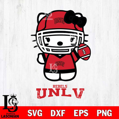 UNLV Rebels Hello Kitty NCAA 1 Svg Eps Dxf Png File, Digital Download, Instant Download