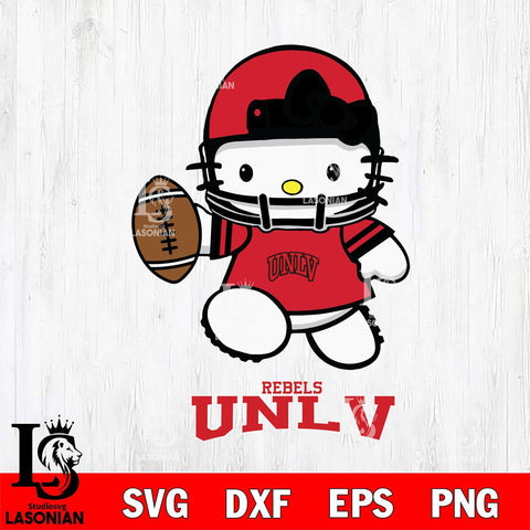 UNLV Rebels Hello Kitty NCAA 4 Svg Eps Dxf Png File, Digital Download, Instant Download