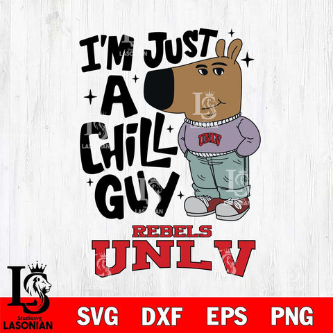 UNLV Rebels I'm Just A Chill Guy Svg Eps Dxf Png File,NCAA Svg Files,Chill Guy svg ,Digital Download ,Instant Download, Cricut File