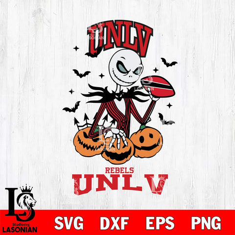 UNLV Rebels Jack Skellington 2 halloween Svg Eps Dxf Png File, NCAA svg, Digital Download, Instant Download