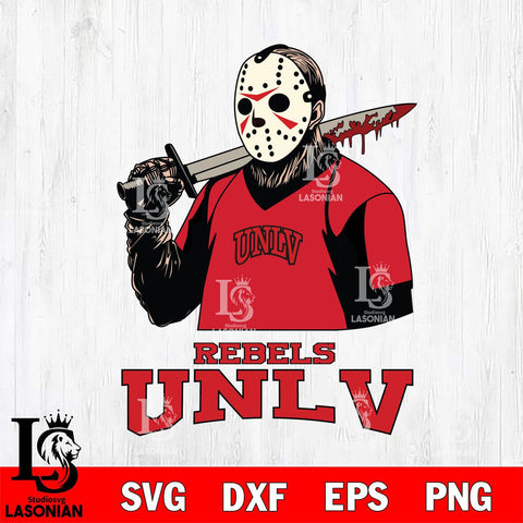 UNLV Rebels Jason Voorhees 11 Svg Eps Dxf Png File, Digital Download