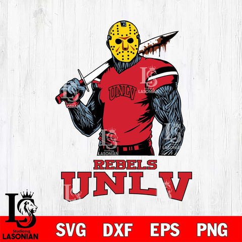 UNLV Rebels Jason Voorhees 7 Svg Eps Dxf Png File, Digital Download