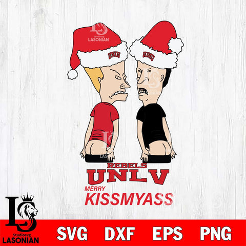 UNLV Rebels Merry KissMyass Svg Eps Dxf Png File,NCAA Svg Files,Digital Download,Sublimation,Instant Download