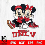 UNLV Rebels Mickey Minnie Mouse Football Sit Svg Eps Dxf Png File, NCAA svg , File Cut , Digital Download , Instant Download, Cut Svg Files