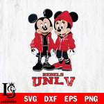 UNLV Rebels Mickey Minnie Mouse Rugby Svg Eps Dxf Png File, NCAA svg , File Cut , Digital Download , Instant Download, Cut Svg Files