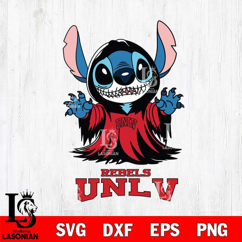 UNLV Rebels Stitch Ghost Svg Eps Dxf Png File, NCAA svg, Digital Download, Instant Download