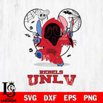 UNLV Rebels Stitch Ghost Face Halloween 2 Svg Eps Dxf Png File, Digital Download, Instant Download