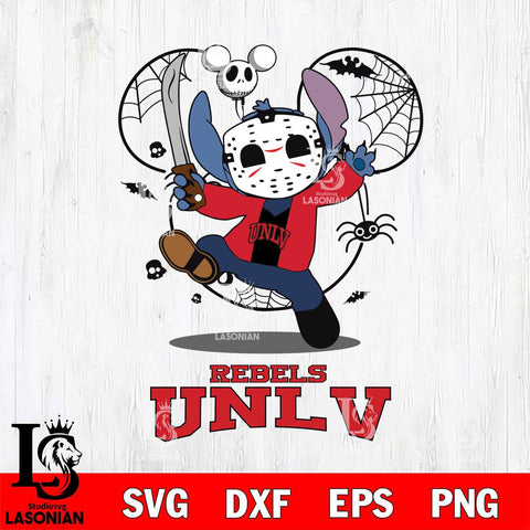 UNLV Rebels Stitch jason voorhees Halloween Svg Eps Dxf Png File, Digital Download, Instant Download