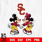 USC Trojans Fan Minnie And Mickey Love Svg Eps Dxf Png File, Digital Download, Instant Download