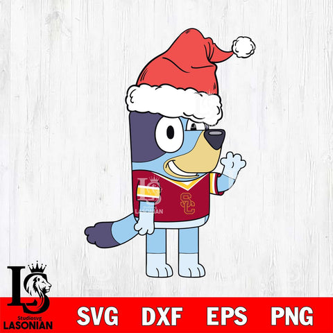 USC Trojans Bluey Christmas Svg Eps Dxf Png File, Digital Download, Instant Download