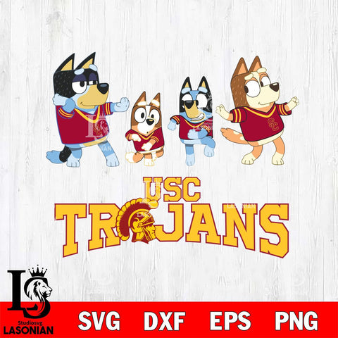 USC Trojans Bluey Dance Mode Squats Svg Eps Dxf Png File, Digital Download, Instant Download