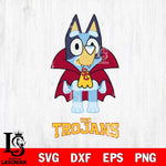 USC Trojans Bluey Dracula Halloween Svg Eps Dxf Png File, Digital Download, Instant Download