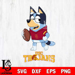 USC Trojans Bluey Football Sport Svg Eps Dxf Png File, Digital Download ,Instant Download, Cricut File