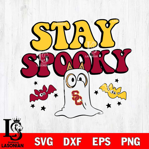 USC Trojans Bluey Halloween Stay Spooky Svg Eps Dxf Png File, Digital Download, Instant Download