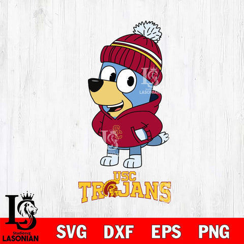 USC Trojans Bluey Hoodie Sport Svg Eps Dxf Png File, Digital Download ,Instant Download, Cricut File