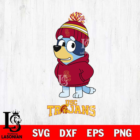 USC Trojans Bluey Hoodie rugby Svg Eps Dxf Png File, Digital Download ,Instant Download, Cricut File