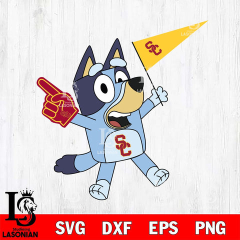 USC Trojans Bluey flag Svg Eps Dxf Png File, Digital Download, Instant Download