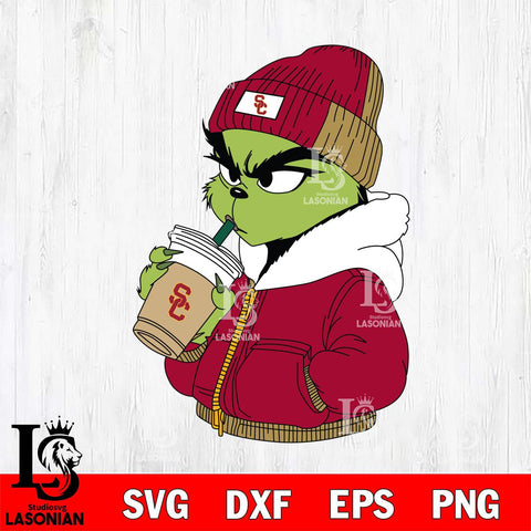 USC Trojans Boujee Grinch 6 Svg Eps Dxf Png File, Digital Download, Instant Download