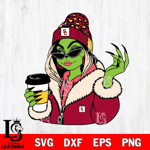 USC Trojans Boujee Grinch 9 Svg Eps Dxf Png File, Digital Download, Instant Download