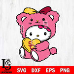 USC Trojans Cute Hello Kitty 3 Svg Eps Dxf Png File, Digital Download, Instant Download