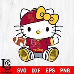 USC Trojans Cute Hello Kitty Football 11 Svg Eps Dxf Png File, NCAA svg, Digital Download, Instant Download