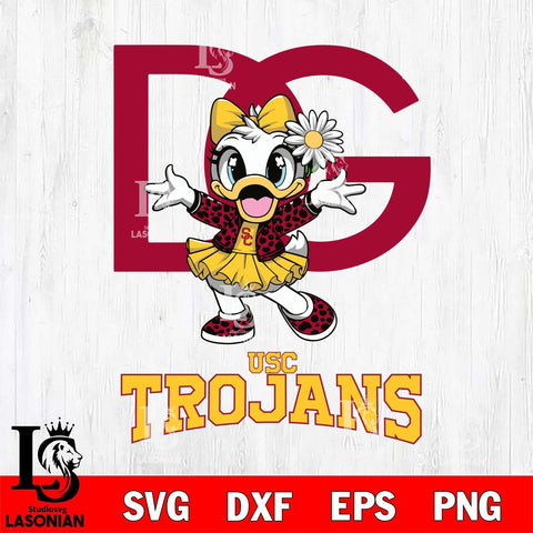 USC Trojans Dolce And Gabbana Daisy Duck Disney Svg Eps Dxf Png File, Digital Download, Instant Download