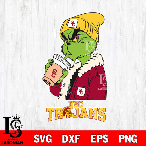 USC Trojans Grinch Bougie Football Svg Eps Dxf Png File, Digital Download, Instant Download