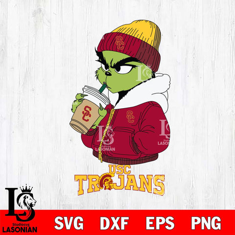 USC Trojans Grinch Bougie Sport Svg Eps Dxf Png File, Digital Download, Instant Download