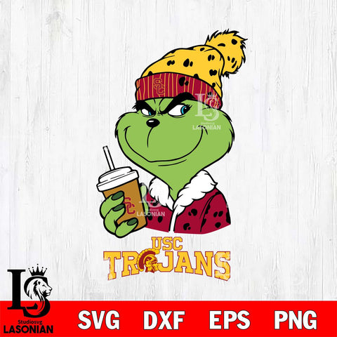 USC Trojans Grinch hat Svg Eps Dxf Png File, Digital Download, Instant Download