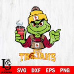 USC Trojans Grinch with coffee Svg Eps Dxf Png File, Digital Download, Instant Download